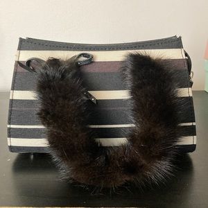 Real fur funky little handbag